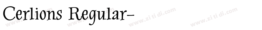 Cerlions Regular字体转换